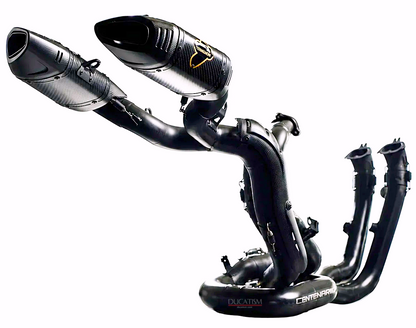 世界限定100 DUCATI 2025-2026 PanigaleV4 D23109400BCC CENTENARIO CARBON-STAINLESS STEEL BLACK RACING FULL EXHAUST Termignoni