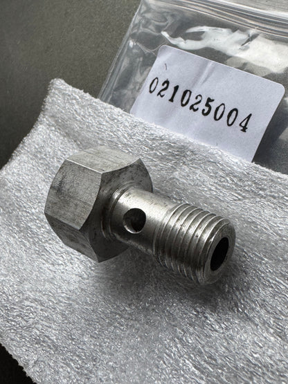 M14 Banjo Bolt, 10mm, with Oil Pressure Hole, for DUCATI 750F1, 400F3, Bimota DB1