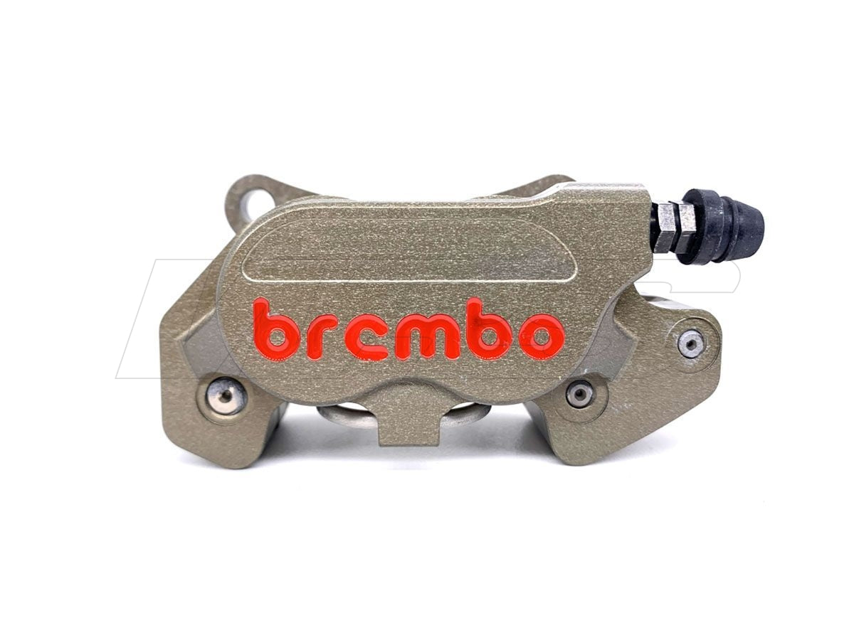 あすつく brembo レーシング  4ピストン 24mm CNCリアキャリパー X206101 ブレンボ純正品 64mmピッチ ハードアルマイト ducati