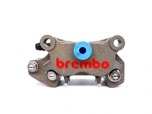 あすつく brembo レーシング  4ピストン24 CNCリアキャリパー X206101 ブレンボ純正品 64mmピッチ ハードアルマイト ducati