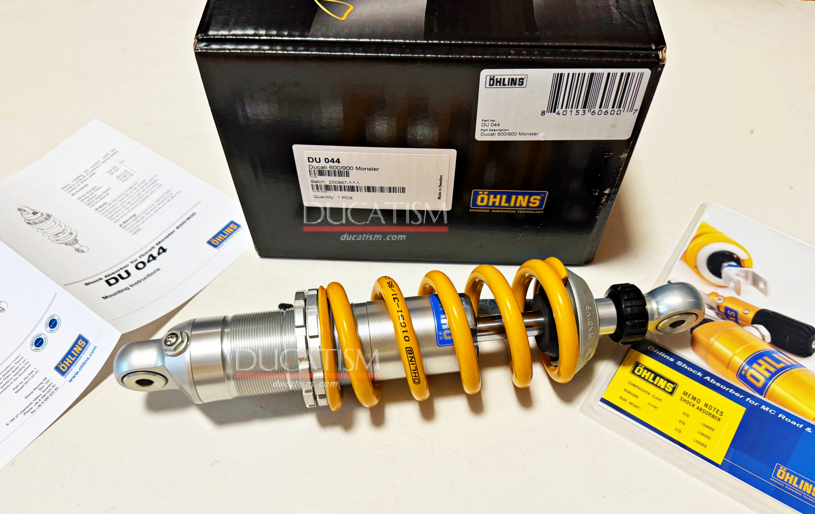 イタリア在庫あり DU044 OHLINS オーリンズ リアサスペンション イタリア在庫あり DU044 OHLINS オーリンズ リアサスペンション