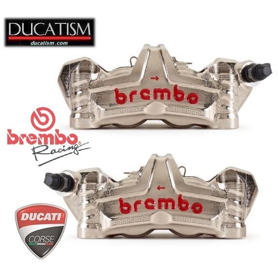 5/7 In stock in Italy Brembo GP4-MS HP radial monoblock CNC caliper left and right set nickel coated 100mm pitch 220.D600.10 Brembo Racing DUCATI 220d60010