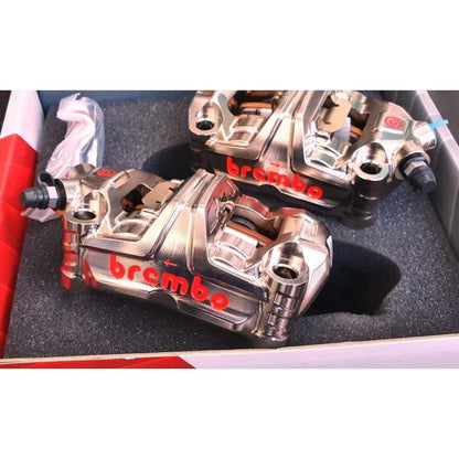 5/7 In stock in Italy Brembo GP4-MS HP radial monoblock CNC caliper left and right set nickel coated 100mm pitch 220.D600.10 Brembo Racing DUCATI 220d60010