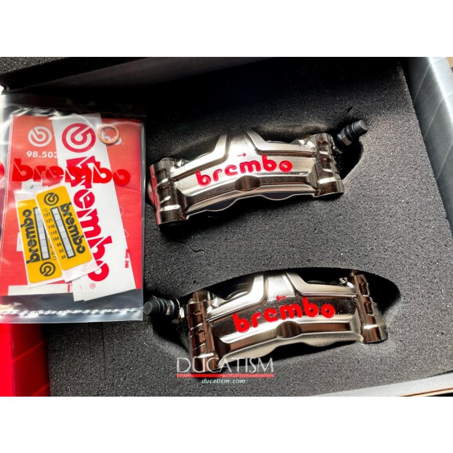 4/23 In stock in Italy Brembo GP4-MS HP radial monoblock CNC caliper left and right set nickel coated 100mm pitch 220.D600.10 Brembo Racing DUCATI 220d60010