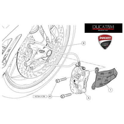 DUCATI Panigale V4 carbon duct for brake cooling DucatiPerformance Genuine 96981471AA
