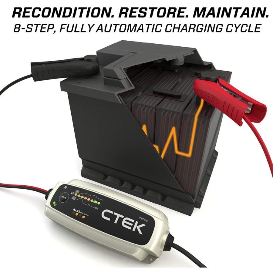 1年国内保証 CTEK MXS5.0 充電器 2023年版 次世代12V バッテリーチャージャー 40-206 シーテック 日本語説明書 旧MUS4.3