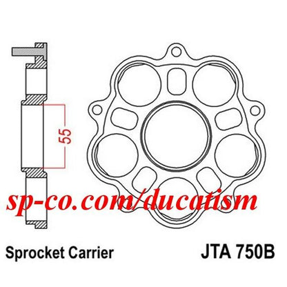 JTスプロケット JTA750B 5穴 リア スプロケット キャリア DUCATI 996/998/748/Monster 1100Evo JT Sprockets