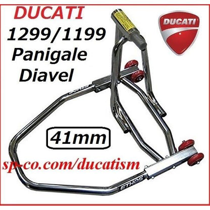 ETHOS DUCATI 1299/1199 Panigale/Diavel Rear Stand for 41mm Vehicles R77203DS Reversible Side Arm Stand Ethos Design