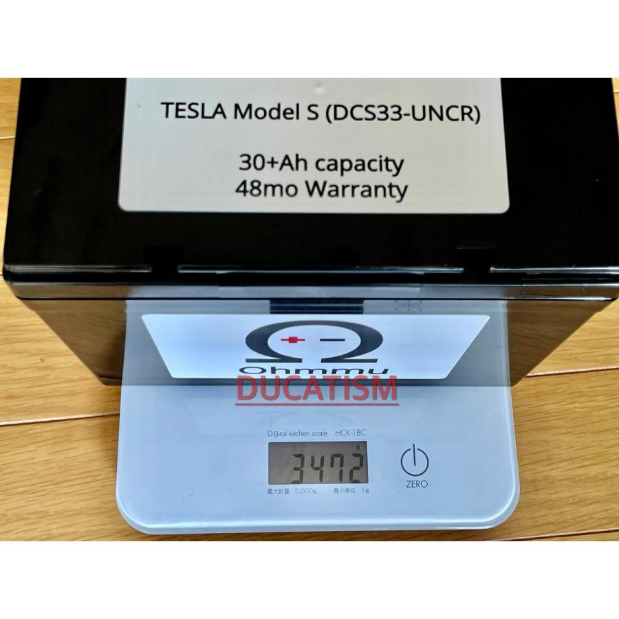 米国在庫あり OHMMU テスラ モデルS 用 12Vリチウムバッテリー Lithium Battery for TESLA ModelS T1230S-B/T1230S-BH