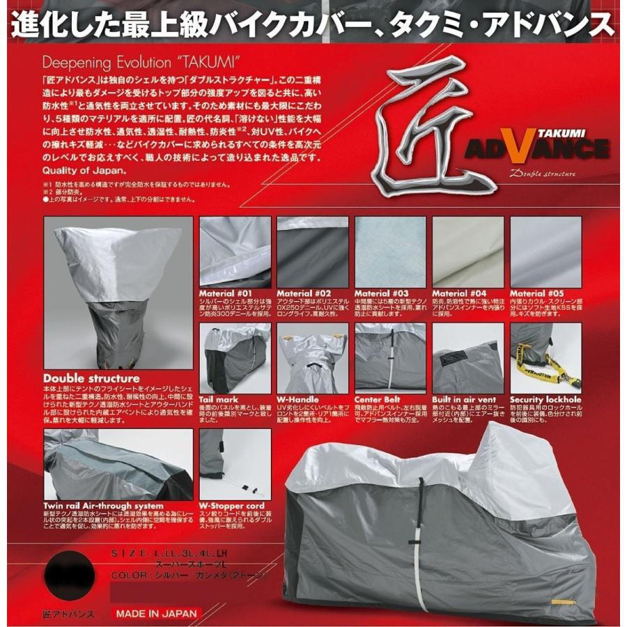 匠 アドバンス UL バイクカバー - LLサイズ - Takumi Advance UL bike cover LL size 日本製 –  DUCATISM