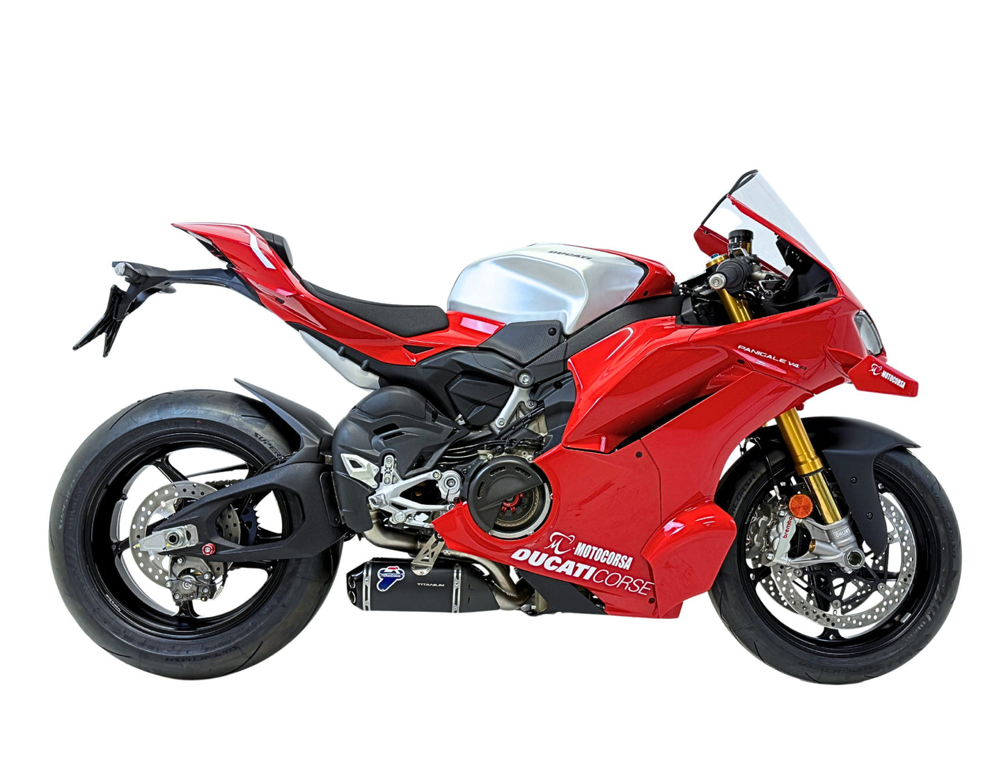 DUCATI 2025-2026 Panigale V4 Slip-On Exhaust Unit D23509440INA Termignoni, in stock in Italy.