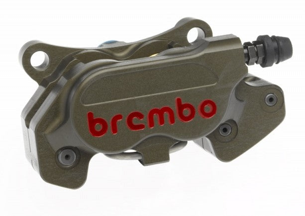 あすつく brembo レーシング  4ピストン 24mm CNCリアキャリパー X206101 ブレンボ純正品 64mmピッチ ハードアルマイト ducati